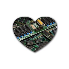 Computer Ram Tech - Rubber Heart Coaster (4 Pack) by Amaryn4rt