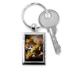 Abundance Of Fruit Severin Roesen Key Chain (rectangle) by Amaryn4rt