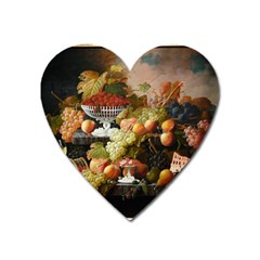 Abundance Of Fruit Severin Roesen Heart Magnet by Amaryn4rt