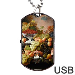 Abundance Of Fruit Severin Roesen Dog Tag Usb Flash (one Side) by Amaryn4rt