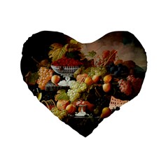 Abundance Of Fruit Severin Roesen Standard 16  Premium Heart Shape Cushions by Amaryn4rt