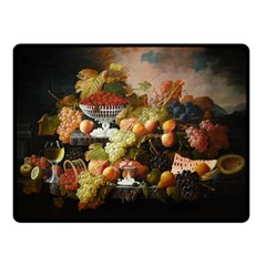 Abundance Of Fruit Severin Roesen Two Sides Fleece Blanket (small) by Amaryn4rt