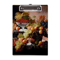 Abundance Of Fruit Severin Roesen A5 Acrylic Clipboard by Amaryn4rt