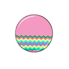 Easter Chevron Pattern Stripes Hat Clip Ball Marker by Amaryn4rt