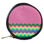 Easter Chevron Pattern Stripes Mini Makeup Bag Back