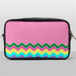 Easter Chevron Pattern Stripes Toiletries Bag (One Side) Front