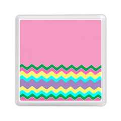 Easter Chevron Pattern Stripes Memory Card Reader (square) by Amaryn4rt