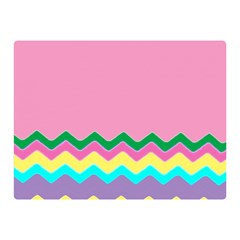 Easter Chevron Pattern Stripes Two Sides Premium Plush Fleece Blanket (mini) by Amaryn4rt