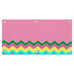 Easter Chevron Pattern Stripes Banner And Sign 6  X 3  by Amaryn4rt