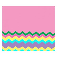 Easter Chevron Pattern Stripes Premium Plush Fleece Blanket (small) by Amaryn4rt