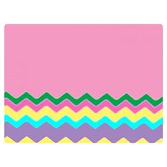 Easter Chevron Pattern Stripes Two Sides Premium Plush Fleece Blanket (extra Small) by Amaryn4rt