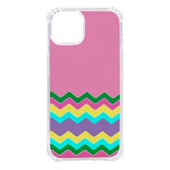 Easter Chevron Pattern Stripes Iphone 14 Tpu Uv Print Case by Amaryn4rt