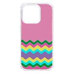 Easter Chevron Pattern Stripes Iphone 14 Pro Tpu Uv Print Case by Amaryn4rt