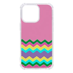 Easter Chevron Pattern Stripes Iphone 13 Pro Tpu Uv Print Case by Amaryn4rt