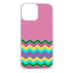 Easter Chevron Pattern Stripes Iphone 13 Pro Max Tpu Uv Print Case by Amaryn4rt