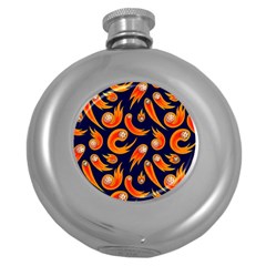 Space Patterns Pattern Round Hip Flask (5 Oz) by Amaryn4rt