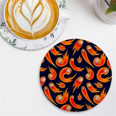 Space Patterns Pattern Uv Print Round Tile Coaster by Amaryn4rt