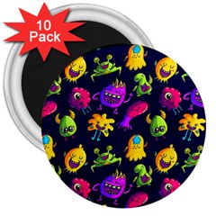 Space Patterns 3  Magnets (10 Pack)  by Amaryn4rt