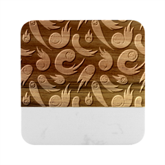 Space Patterns Pattern Marble Wood Coaster (square) by Amaryn4rt