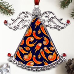 Space Patterns Pattern Metal Angel With Crystal Ornament by Amaryn4rt