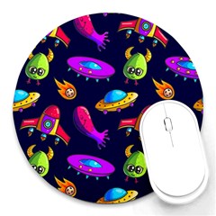 Space Pattern Round Mousepad by Amaryn4rt