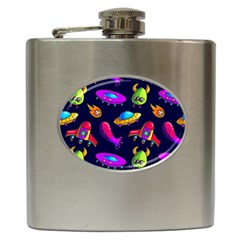 Space Pattern Hip Flask (6 Oz) by Amaryn4rt