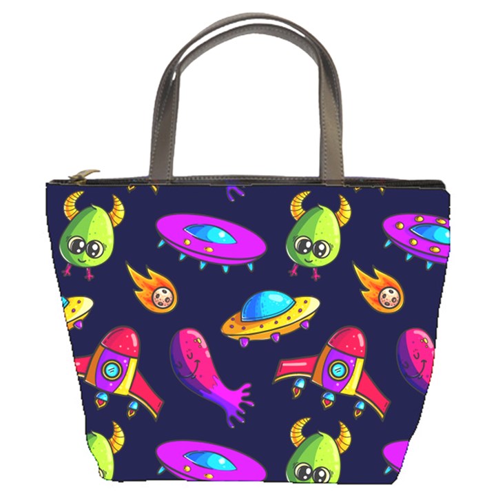 Space Pattern Bucket Bag