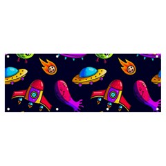 Space Pattern Banner And Sign 8  X 3  by Amaryn4rt