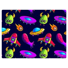 Space Pattern Two Sides Premium Plush Fleece Blanket (extra Small) by Amaryn4rt