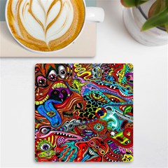 Vector Art Pattern - Uv Print Square Tile Coaster  by Amaryn4rt