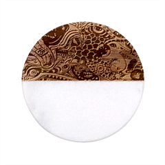 Vector Art Pattern - Classic Marble Wood Coaster (round)  by Amaryn4rt