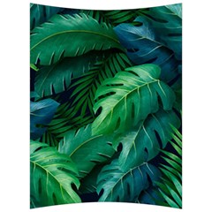 Tropical Green Leaves Background Back Support Cushion by Amaryn4rt