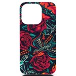 Vintage Flash Tattoos Designs Seamless Pattern iPhone 14 Pro Black UV Print Case Front