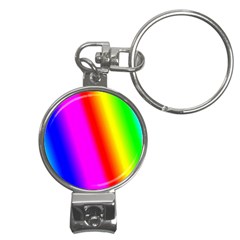 Multi Color Rainbow Background Nail Clippers Key Chain by Amaryn4rt