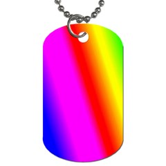 Multi Color Rainbow Background Dog Tag (one Side) by Amaryn4rt