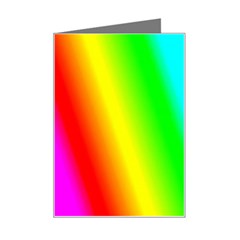 Multi Color Rainbow Background Mini Greeting Card by Amaryn4rt