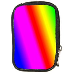 Multi Color Rainbow Background Compact Camera Leather Case by Amaryn4rt