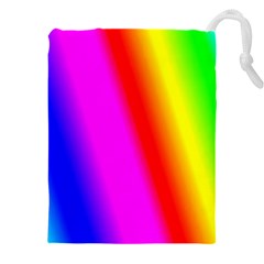 Multi Color Rainbow Background Drawstring Pouch (4xl) by Amaryn4rt