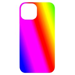 Multi Color Rainbow Background Iphone 14 Black Uv Print Case by Amaryn4rt