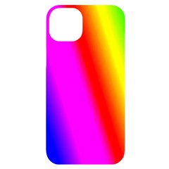 Multi Color Rainbow Background Iphone 14 Plus Black Uv Print Case by Amaryn4rt