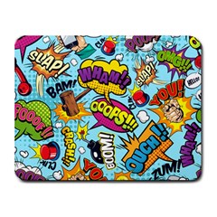 Comic Elements Colorful Seamless Pattern Small Mousepad by Amaryn4rt