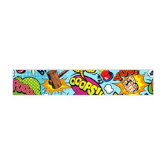 Comic Elements Colorful Seamless Pattern Premium Plush Fleece Scarf (Mini)