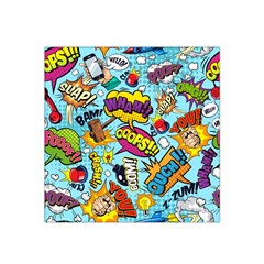 Comic Elements Colorful Seamless Pattern Satin Bandana Scarf 22  x 22 