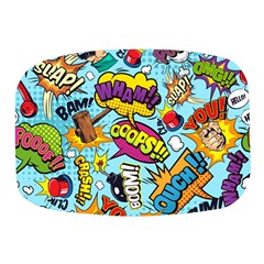 Comic Elements Colorful Seamless Pattern Mini Square Pill Box by Amaryn4rt