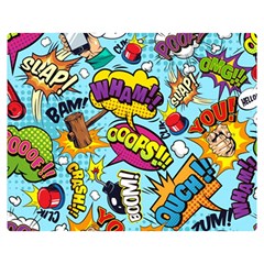 Comic Elements Colorful Seamless Pattern Premium Plush Fleece Blanket (medium) by Amaryn4rt