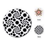 Dot dots round black and white Playing Cards Single Design (Round) Front