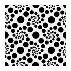 Dot Dots Round Black And White Medium Glasses Cloth by Amaryn4rt