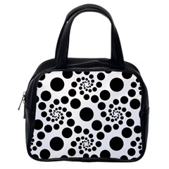 Dot Dots Round Black And White Classic Handbag (one Side) by Amaryn4rt