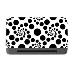 Dot Dots Round Black And White Memory Card Reader With Cf by Amaryn4rt