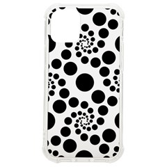 Dot Dots Round Black And White Iphone 12 Mini Tpu Uv Print Case	 by Amaryn4rt